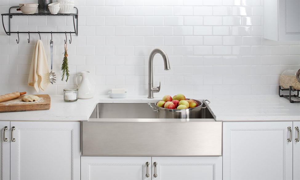 Vault Apron-Front Sink + Sensate Faucet