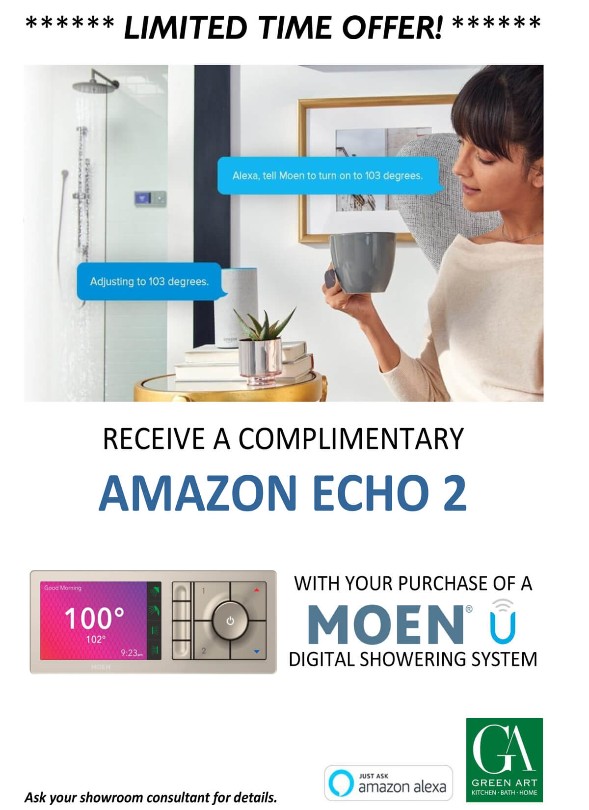 U by Moen Demo & Raffle Green Art Plumbing Supply