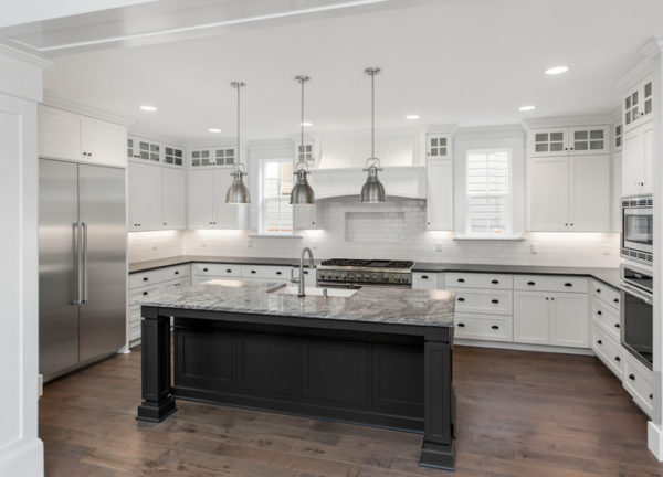 kitchen layout with island sink